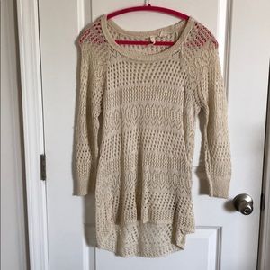 Cream colored knit sweater